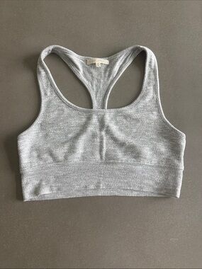 Z Supply Light Gray Racerback Sleep Sports Bra